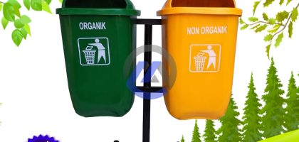 Tempat sampah mitra mandiri oval gandeng 2